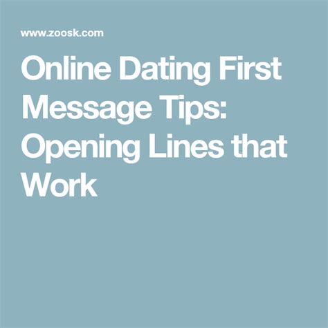clever opening lines for online dating